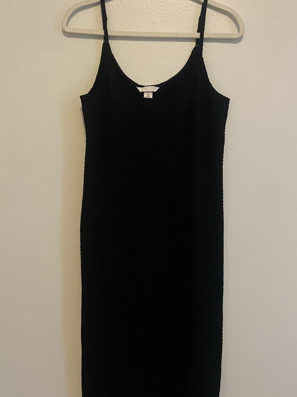 Classic Black Slip Dress with Thin Straps